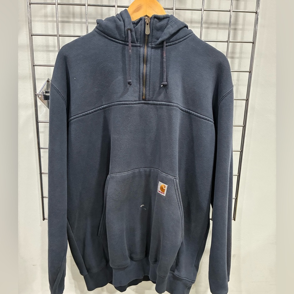 Carhartt Navy Blue Half Zip Hoodie